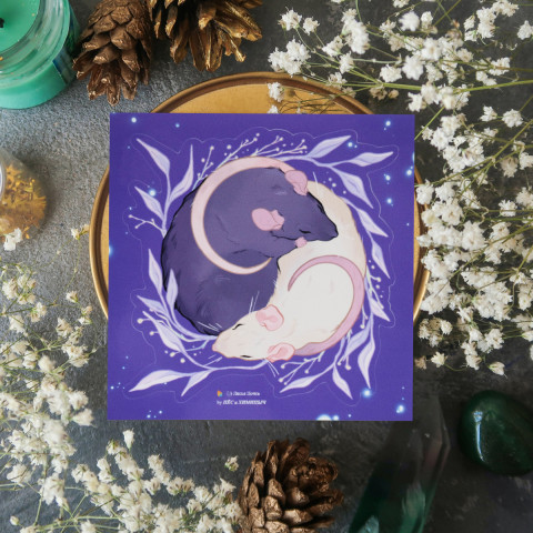 Стикер "Yin Yang Rats"