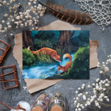 Открытка "Fox Family"